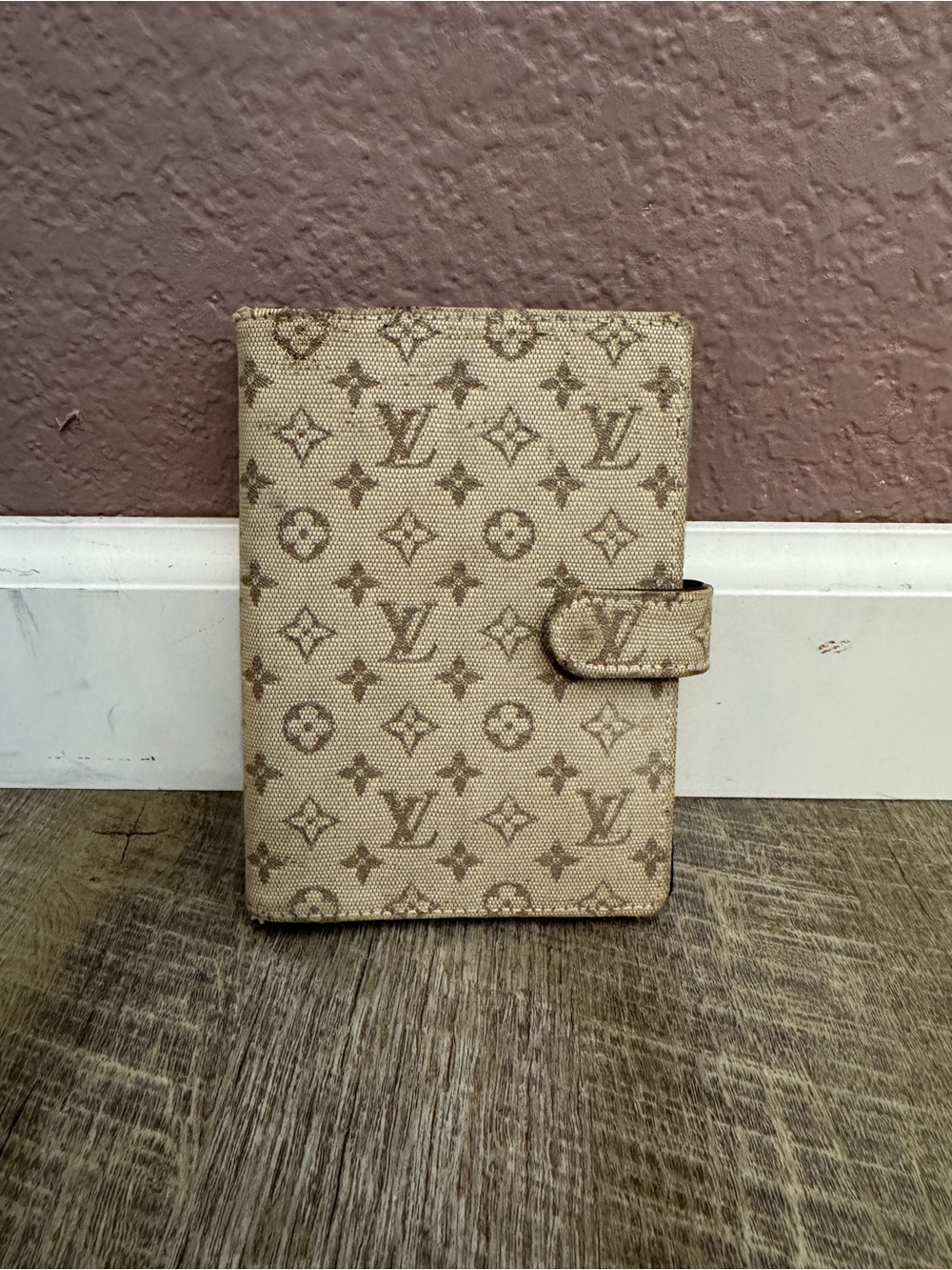 Louis Vuitton Beige and Brown Monogram PM Agenda Cover
